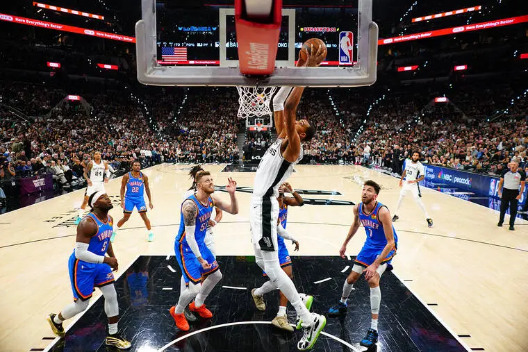 Wembanyama, Spurs rout Thunder in Game 4 to even series