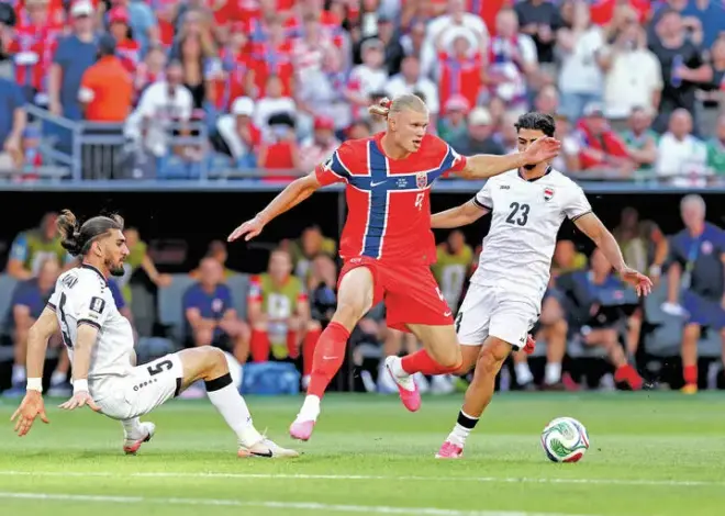 Erling Haaland makes splash on World Cup debut, sprinkler erupts at Gillette Stadium