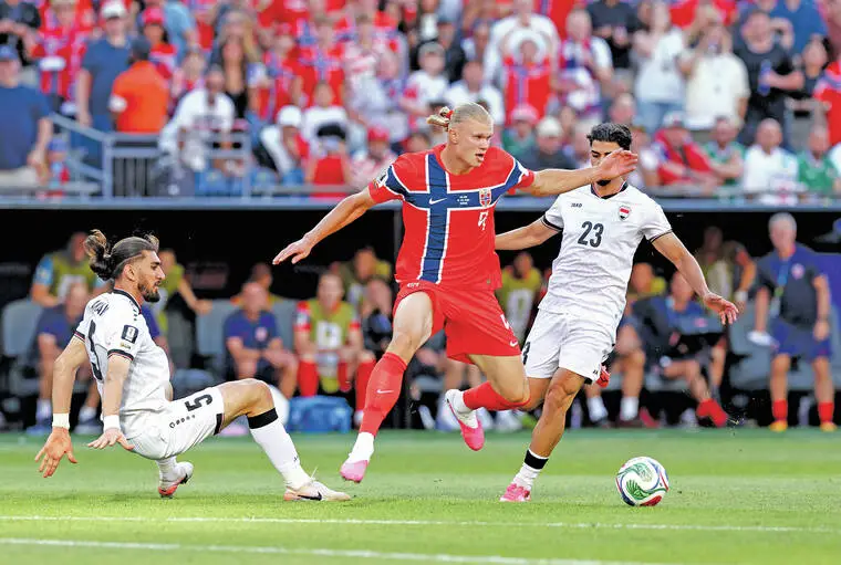 Erling Haaland makes splash on World Cup debut, sprinkler erupts at Gillette Stadium