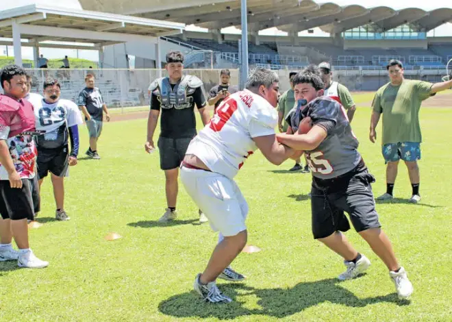‘We are so very talented on every island’: ‘Bows football coaches visit Hilo