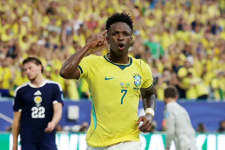 Brazil, Vinicius Junior overwhelm Scotland 3-0, Tartan Army party could be over