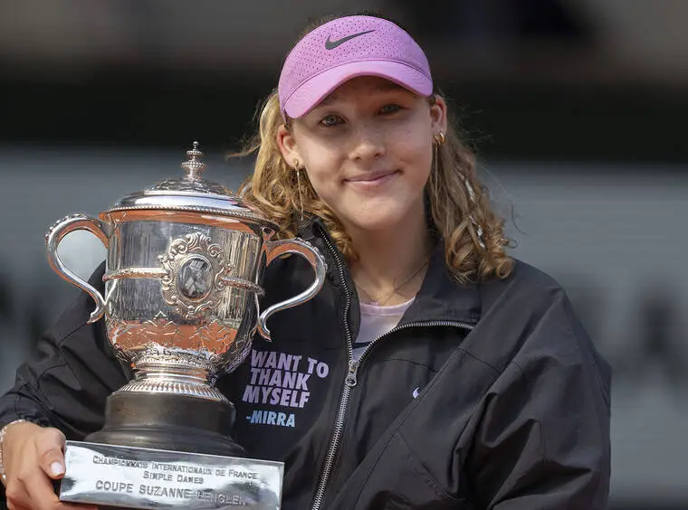 Mirra Andreeva claims first Grand Slam title at French Open