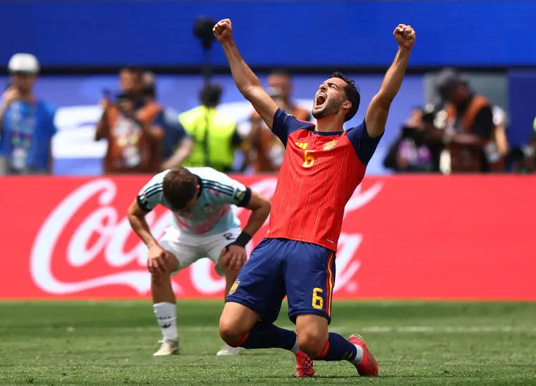 Mikel Merino’s goal lifts Spain past Belgium, into semifinals vs. France