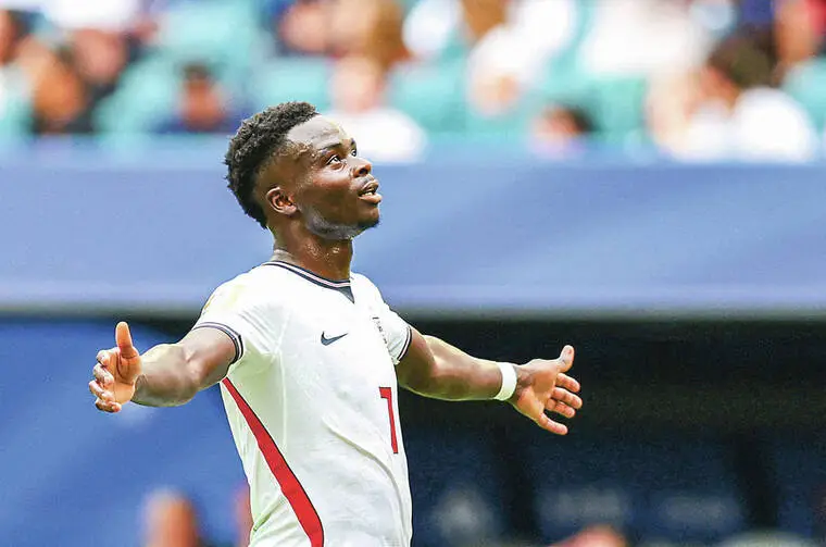 Saka hat trick helps England top France in wild WC 3rd-place match