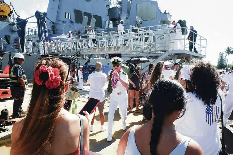 Pearl Harbor-based ship crew return from Iran