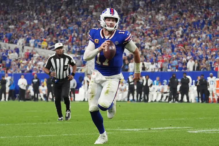 Josh Allen’s 5 TDs power Bills past Lions in new stadium opener
