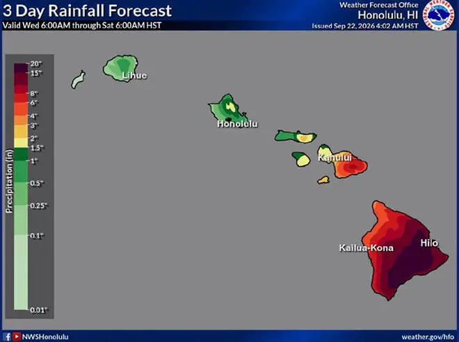 Hawaii Island under flood watch as growing storm approaches